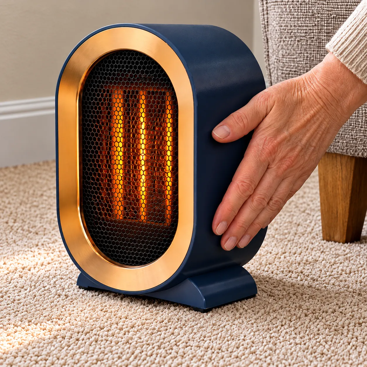 K1 ceramic core glowing warm orange