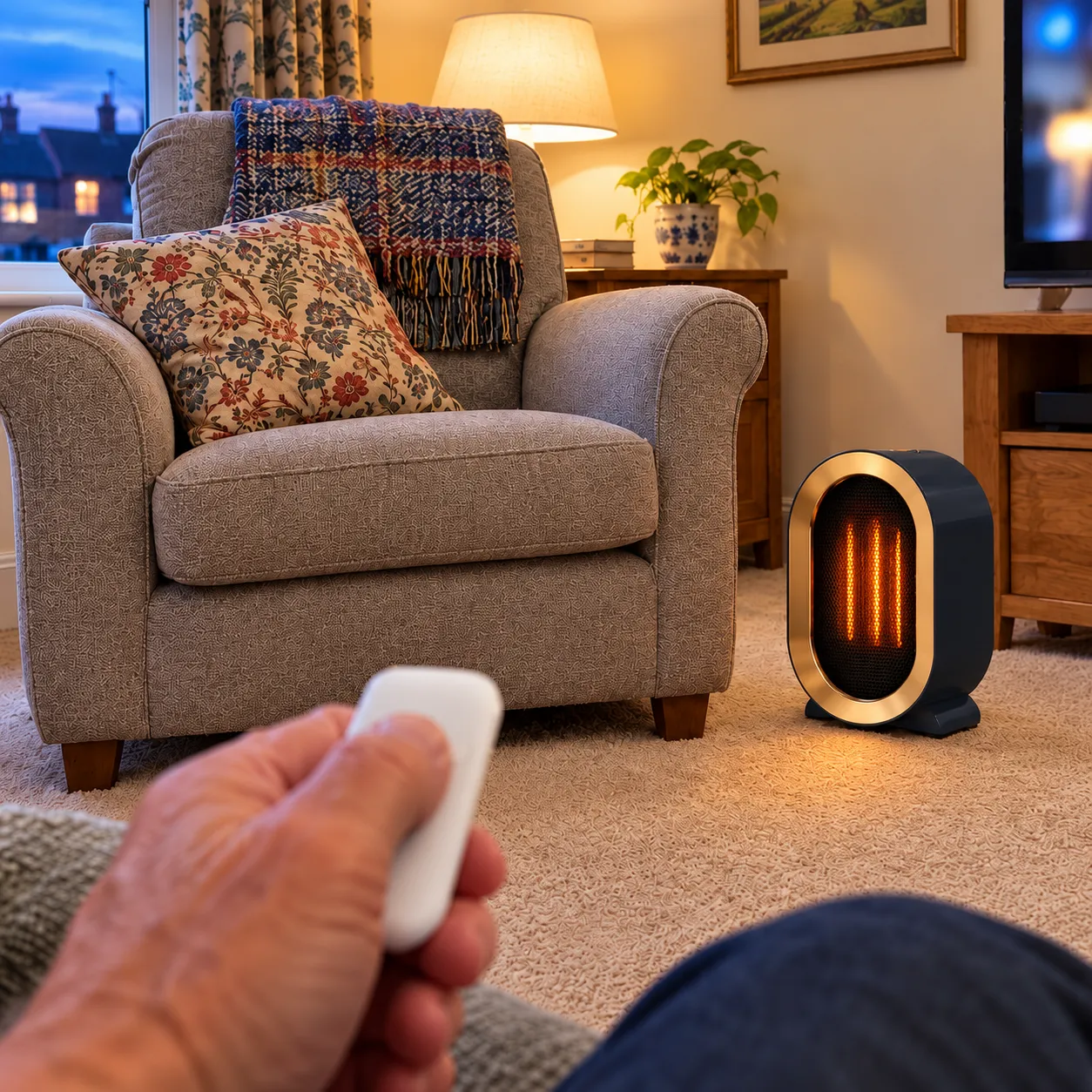 Controlling the K1 heater with its remote from an armchair